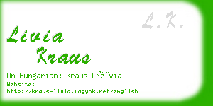 livia kraus business card